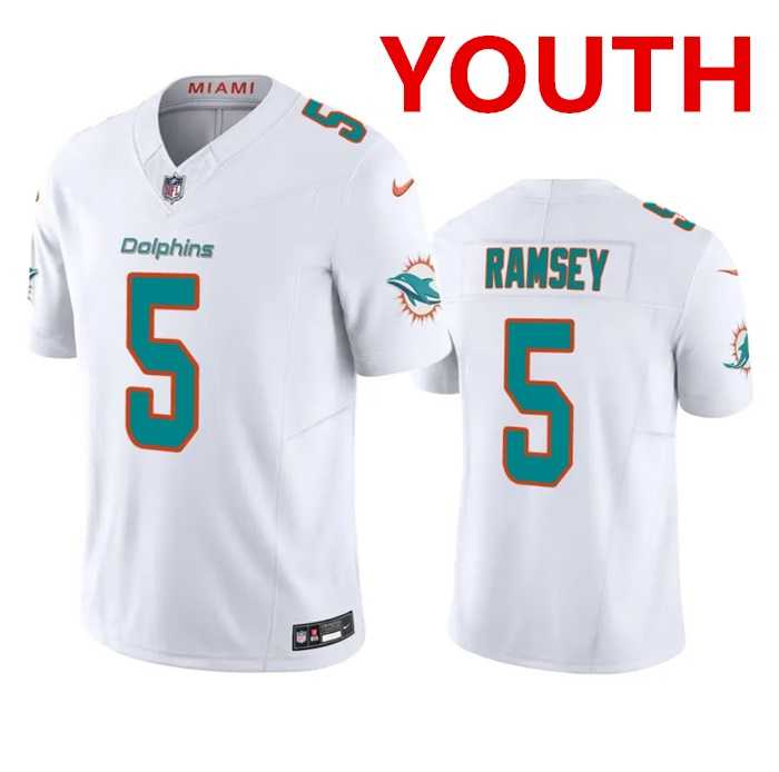 Youth Miami Dolphins #5 Jalen Ramsey White 2023 F.U.S.E Vapor Limited Stitched Jersey,We sell and wholesale Youth Miami Dolphins #5 Jalen Ramsey White 2023 F.U.S.E Vapor Limited Stitched Jersey on line form chian!